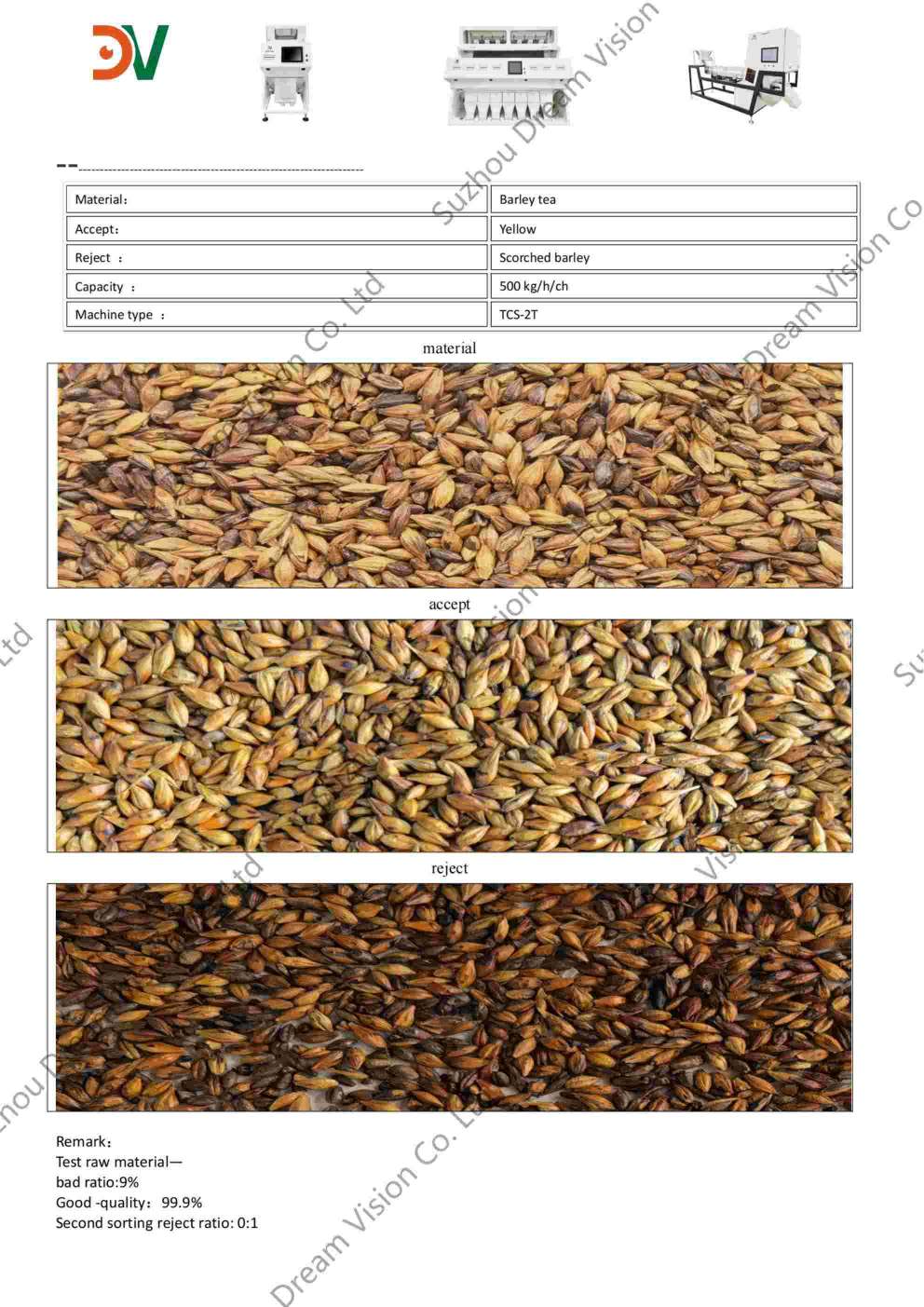 Barley Tea Color Sorter