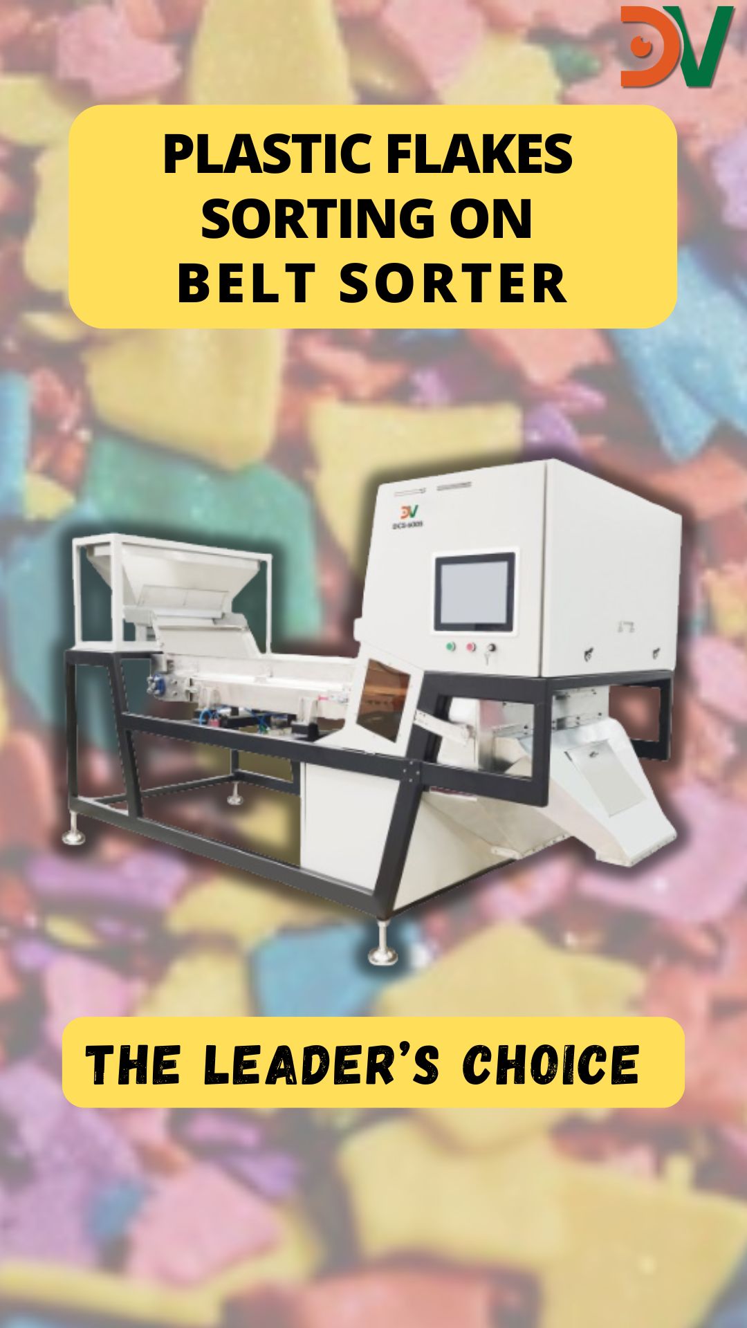 Plastic Flakes Sorting on Belt Sorter